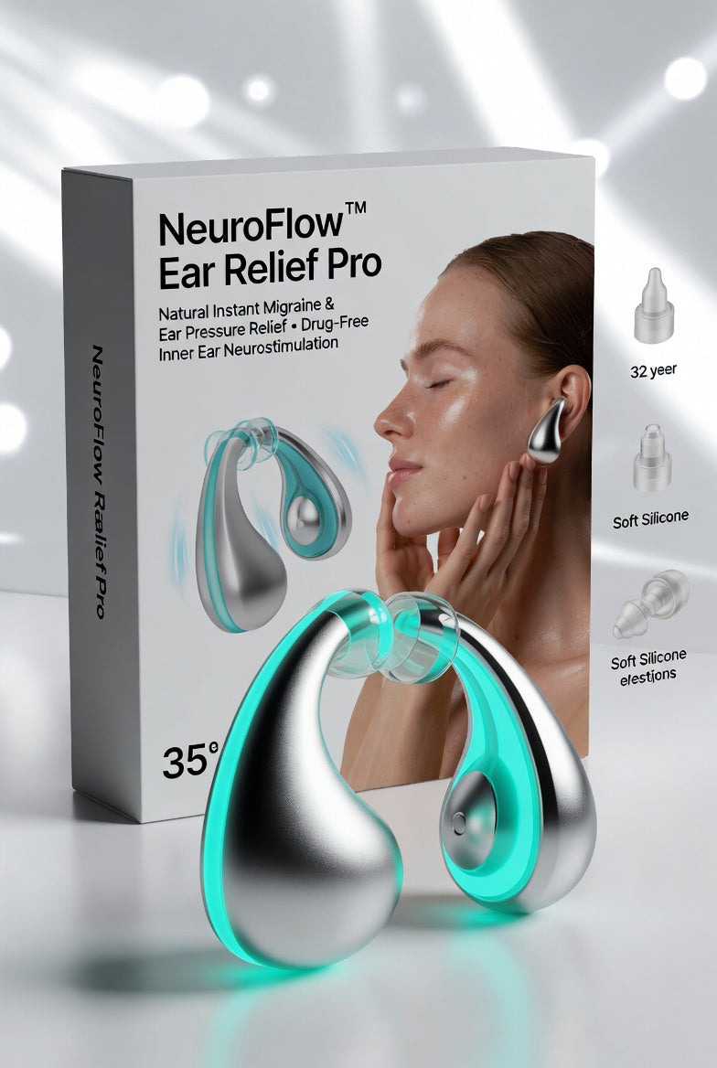 NeuroFlow™ Ear Relief Pro – Natural Instant Migraine & Ear Pressure Relief Device
