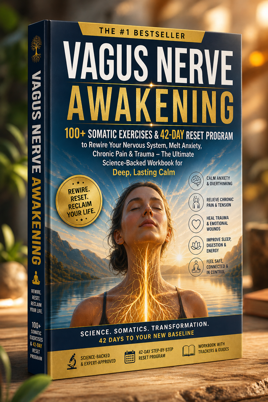Vagus Nerve Awakening: 100+ Somatic Exercises & 42-Day Reset Program to Rewire Your Nervous System, Melt Anxiety, Chronic Pain & Trauma – The Ultimate Science-Backed Workbook for Deep, Lasting Calm