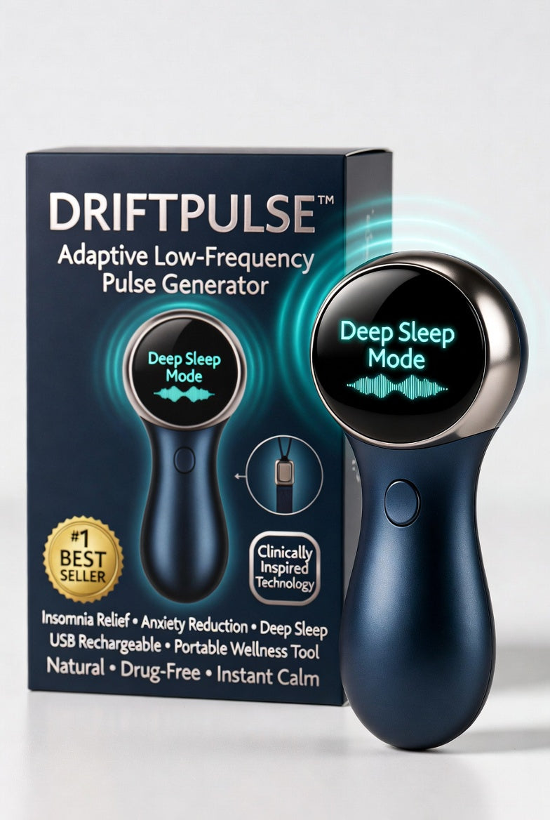 DriftPulse™ Handheld Sleep Aid Device – Adaptive Low-Frequency Pulse Generator for Insomnia Relief, Anxiety Reduction & Deep Sleep