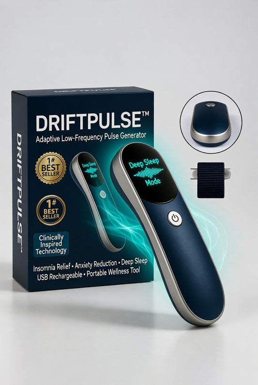 DriftPulse™ Handheld Sleep Aid Device – Adaptive Low-Frequency Pulse Generator for Insomnia Relief, Anxiety Reduction & Deep Sleep