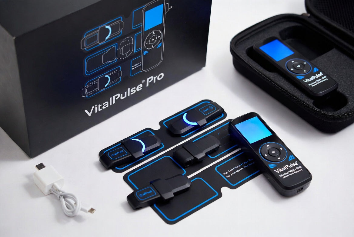 VitalPulse Pro Wireless TENS + EMS Therapeutic Wearable System – Advanced Pain Relief & Muscle Recovery Device for Arm, Back, Leg, Neck & Shoulder